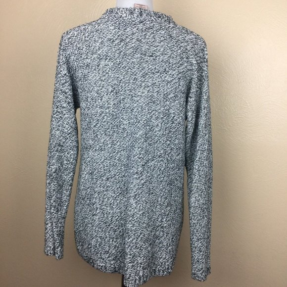 Women's PHILOSOPHY Black White Pullover Crewneck Sweater Medium LS Knit - Picture 4 of 6